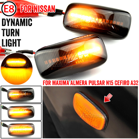 Car Led Dynamic Turn Signal Light Side Marker Fender Lamp Indicator For Nissan Maxima Almera Pulsar N15 Cefiro A32 1995-2000 ► Photo 1/6