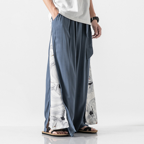 WIDE LEG SUMMER PANTS ELEGANT COTTON LINEN