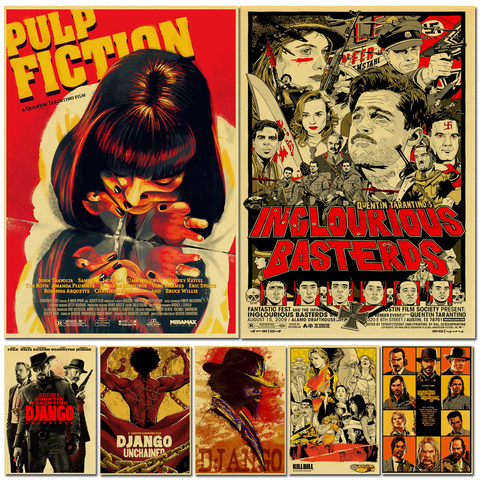 Quentin Tarantino Movie Kill BIll/Reservoir Dogs/Inglourious Basterds Retro Poster Painting For Home /Kids Room/Bar Decor ► Photo 1/6