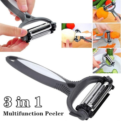 3 In 1 Vegetable Fruit Peeler Grater Multi-functional Stainless Steel Rotary Potato Carrot Vegetable Cutter Kitchen Tools ► Photo 1/6