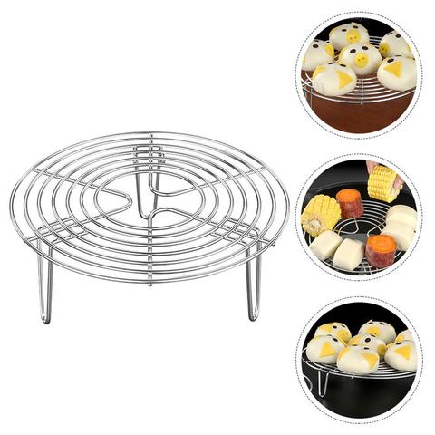 Stainless Steel Steamer Egg Storage Rack Multi-Purpose Round Cooling Rack For Steaming ► Photo 1/6