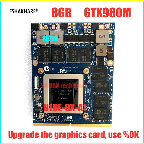 New Original GTX 980M Graphics Card GTX980M SLI X-Bracket N16E-GX-A1 8GB GDDR5 MXM For Dell Alienware MSI HP 100% test work ► Photo 1/6