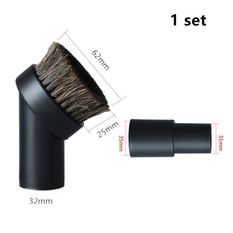 2.5cm Long Horse Horsehair Bristle Round Dust Brush W/ Vacuum Cleaner Converter Adapter Replace 32mm~35mm Adapters Clean Brushes ► Photo 1/6