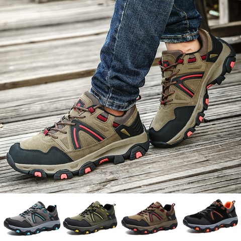 Men Outdoor Hiking Shoes Climbing Mens Sport Shoes Men Tactical Hunting Trekking Mountain Boots Waterproof Mountain Sneakers ► Photo 1/6