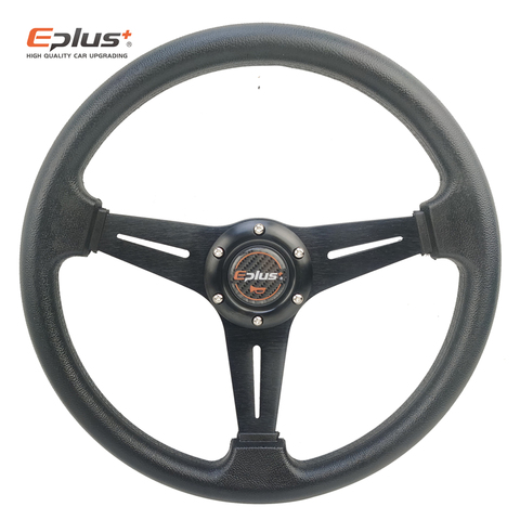 car Sport steering wheel racing type High quality universal 14 inches 350MM Aluminum+PU 6 color Titanium Carbon golden red MO ► Photo 1/6