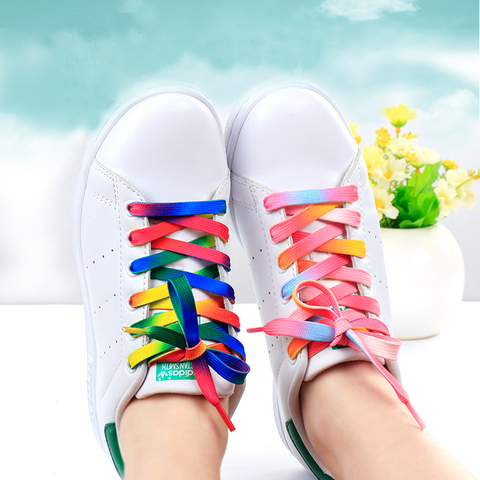 Fashion Rainbow Shoelace National flag color Sneakers Sports Shoe laces Shoelace Casual Athletic men woman ShoeLaces For Shoes ► Photo 1/6
