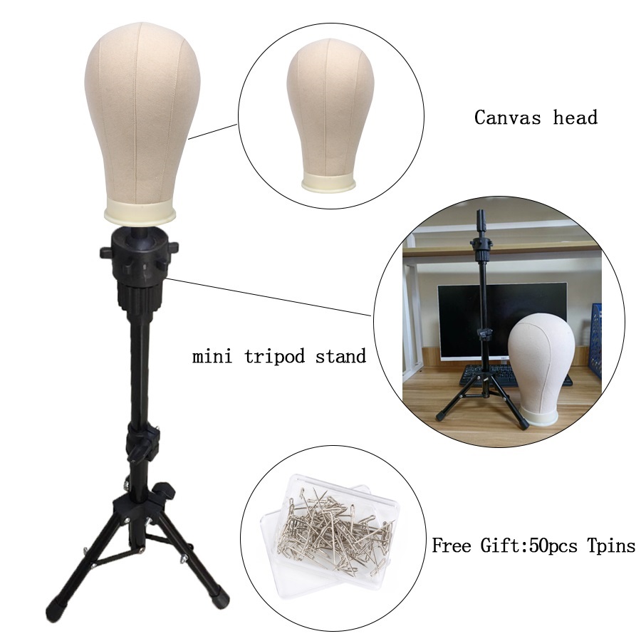 Compact Wig Clamp for Canvas Heads