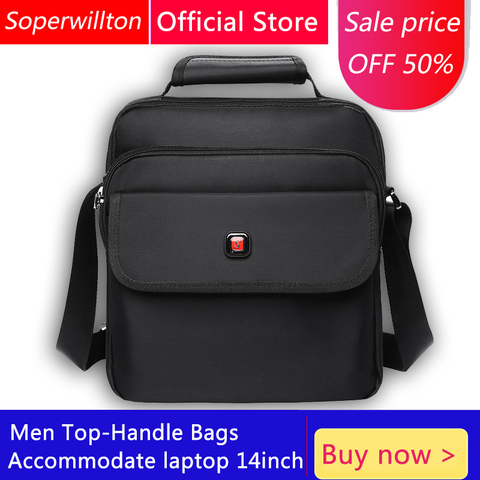 Business Top-Handle Bags Men's Bag Totes Handbag Waterproof Protective Cotton Oxford Men Messenger Bags Shoulder Bag Male #1057 ► Photo 1/6