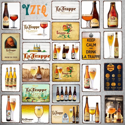 Belgian Beer Vintage  Metal  Metal Plates For Wall Bar Home Pub Art kitchen Coffee  Decor 30X20CM DU-8282A ► Photo 1/6