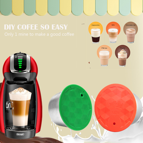 ICafilas Reusable Silicone Green Cover Refillable For Dolce Gusto