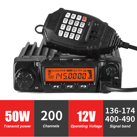 50W Car Mobile Radio 200Channels 12V LCD Communication HF Transceiver Automotive Ham Radio Station TwoWay Radio CB Walkie Talkie ► Photo 1/1