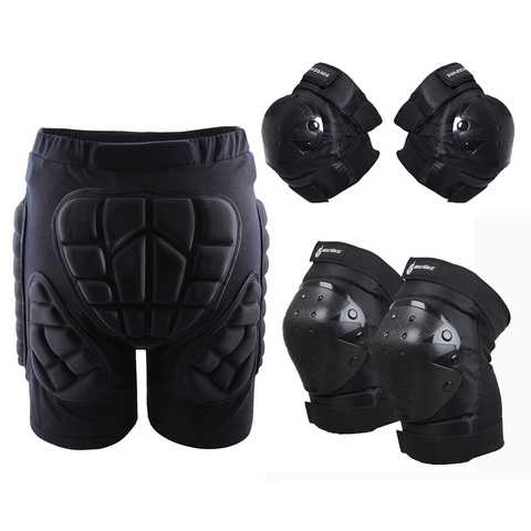 Ski Protective Hip Pad Padded Shorts Skiing Skating Snowboarding Impact Protection+Elbow Pads+Protective Knee Pads Guard ► Photo 1/6