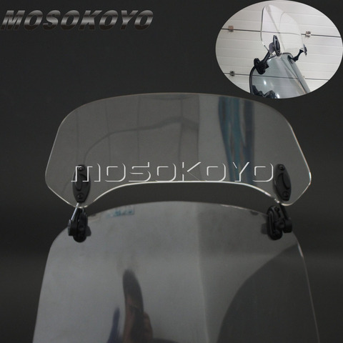 Transparent Motorcycle Risen Adjustable Wind Screen Windshield Spoiler Air Deflector for Honda BMW F800 R1200GS KAWASAKI YAMAHA ► Photo 1/6