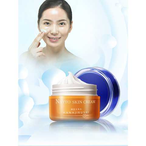 HANAJIRUSHI Natto Face Cream Firming  Brightening Skin Cream Anti-winkle Anti-age Day Cream Nigh Cream 55ml ► Photo 1/6