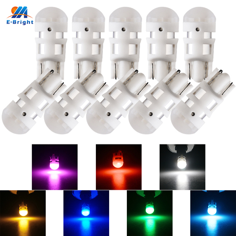 YM E-Bright T10 W5W 2835 3 SMD Car Led Light Frost Lens 194 168 Auto Bulbs 12V DC White Blue Yellow Red Green Pink Ice blue 10X ► Photo 1/6