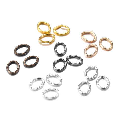 300pcs/lot 4 5 6 7mm Oval Jump Rings Split Rings Connectors For Diy Jewelry Finding Making Open Metal Rings Wholesale Supplies ► Photo 1/6