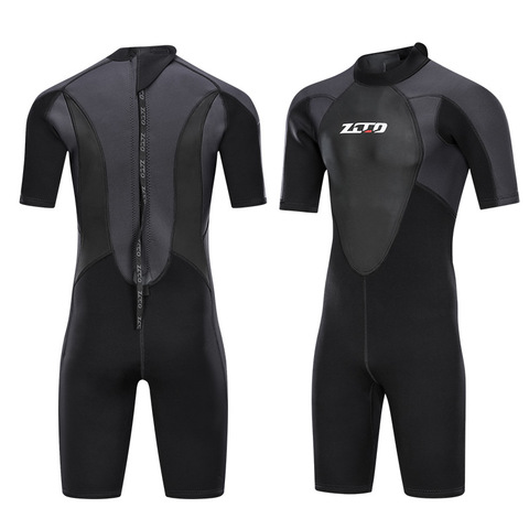 ZCCO 3mm neoprene Wetsuit Men short sleeve Scuba diving suit Surfing Sunproof one piece set Snorkeling spearfishing swimsuit ► Photo 1/6