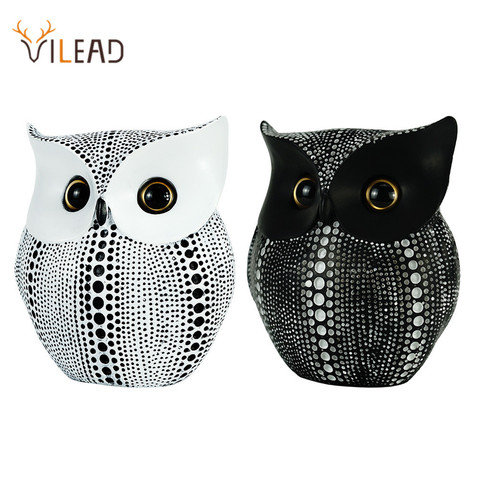 VILEAD Lovely Bird Owl Resin Model Figurine Ornament Craft Home Desktop Decoration Interior Living Room Office Decor Christmas ► Photo 1/6