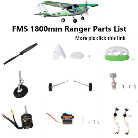 FMS 1800mm Ranger Spare Parts List Propeller Spinner Cowl Motor Shaft Mount Board Landing Gear ESC RC Airplane Plane Aircraft ► Photo 1/6