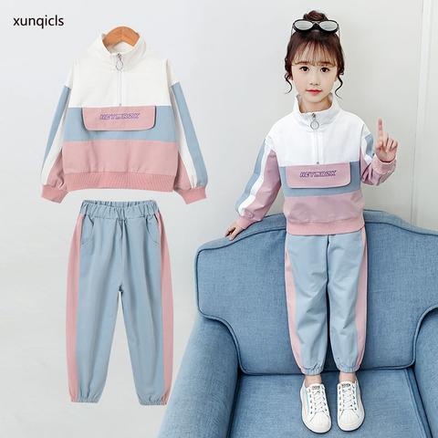 Girl Sports Suit 2022 Autumn Outfit Sets for Girls Coat +pants 2pcs Children Clothing  Kids Clothes Baby Girls Spring Outwear ► Photo 1/6