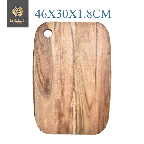 Acacia wood cutting board, whole fruit cutting board, Western food cutting board, solid wood bread board, snack tray46x30x1.8cm ► Photo 1/6