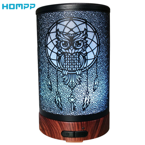 Essential Oil Diffuser Metal Ultrasonic Aroma Diffusor Quiet Vintage Mist Humidifier Auto Shut Off for Office Home Bedroom 100ml ► Photo 1/6