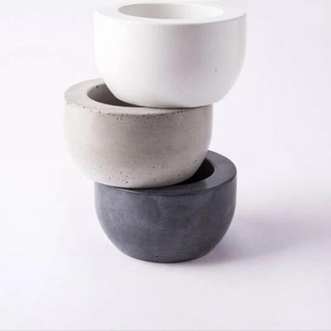 Cement flowerpot mold succulent plant basin mold candlestick silicone mold aromatherapy gypsum candle cup mold ► Photo 1/6