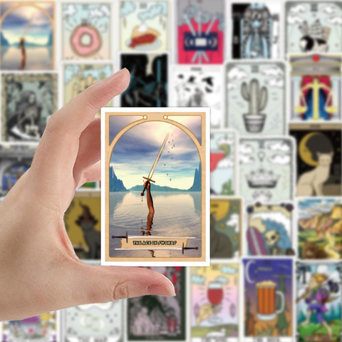 10/50Pcs/Pack Tarot Card Graffiti Stickers Divination Stickers For Luggage Laptop Refrigerator Motorcycle Skateboard Pegatinas ► Photo 1/5