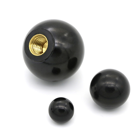 6Sizes Thread Plastic Clamping Copper Core Knob Ball Shaped Head Clamping Nuts Knob M4/M5/M6/M8/M10 1PCS ► Photo 1/6