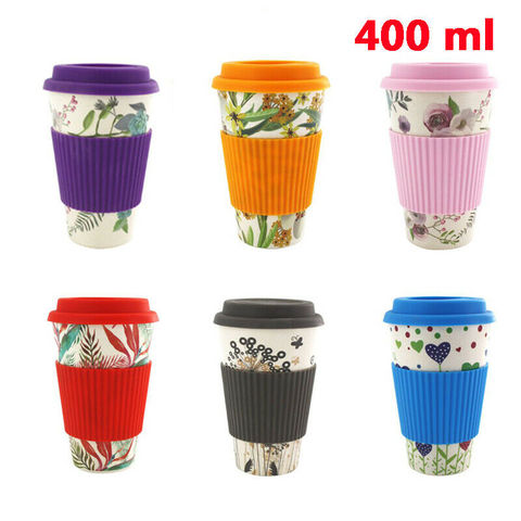 2022 NEW Reusable Bamboo Fiber Coffee Cup Mugs Coffe Travel Mug Drink Water Mug Healthy ► Photo 1/6