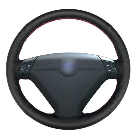 Black PU Faux Leather DIY Car Steering Wheel Cover for Volvo S80 2004 2005 XC70 2004-20010 S60 2004-2010 XC90 2004-2006 ► Photo 1/6