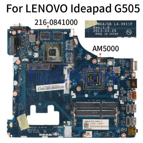 KoCoQin Laptop motherboard For LENOVO Ideapad G505 A4-5000 Mainboard VAWGA/GB LA-9911P AM5000 CPU 216-0841000 ► Photo 1/5