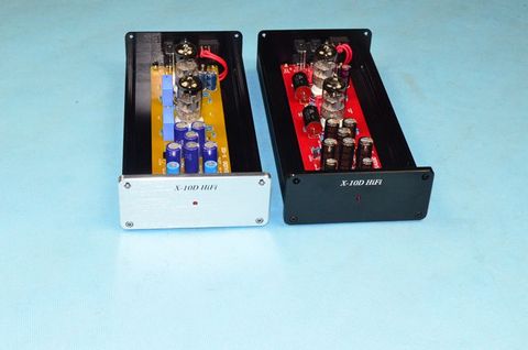 X-10D 2.0 original circuit HiFi 6N11 tube buffer audio signal tube preamplifier With AC12V power adapter ► Photo 1/6