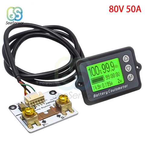 DC8-80V 50A 100A 350A Battery Coulometer Battery Capacity Tester Monitor Indicator Voltage Current Power Meter Ammeter Voltmeter ► Photo 1/6