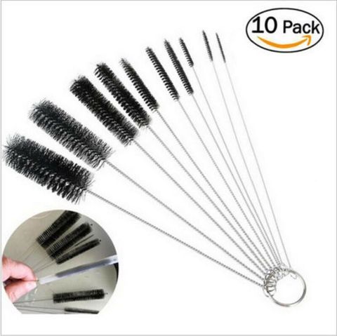 1PC Nylon Straw Brush Cleaner Bottle Tube Pipe Small Long Cup Kitchen Bath Home Cleaning 10Pcs Set ► Photo 1/6