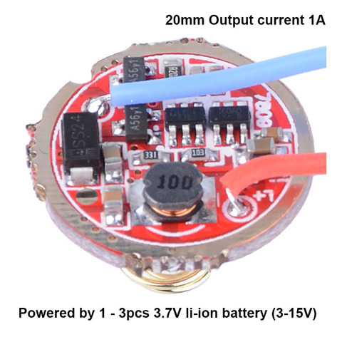 20mm 1 mode / 5 modes Driver circuit Board 3-15V 1A Current for Q5 R5 T6 U2 L2 XPL 18650 26650 LED Flashlight lantern DIY Repair ► Photo 1/5