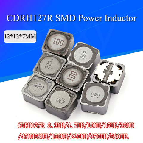 5PCS 12*12*7mm Power Inductance CD127R Shielded inductor SMD power inductor 4.7UH 6.8UH 10UH 15UH 22UH 33UH 47UH 68UH 100UH ► Photo 1/6
