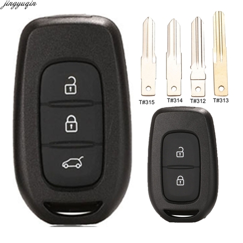 Jingyuqin 2/3 Buttons Remote Car Key Case Shell for Renault Dacia Logan Sandero Lodgy Dokker Duster 2016 ► Photo 1/4