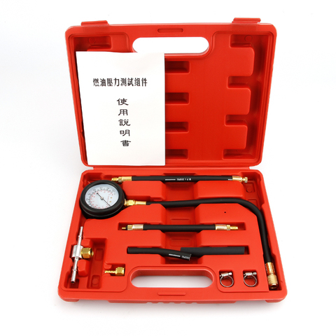 9Pcs Automotive Fuel Pressure Gauge Pressure Testing Tool 0-100psi Car Diagnostic Tool Car Detector ► Photo 1/4