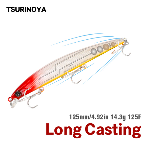 TSURINOYA DW72 125mm 14.3g Floating Minnow Fishing Lure Hard Bait Shallow Range Long Casting Pike Bass Jerkbait Artificial Baits ► Photo 1/6
