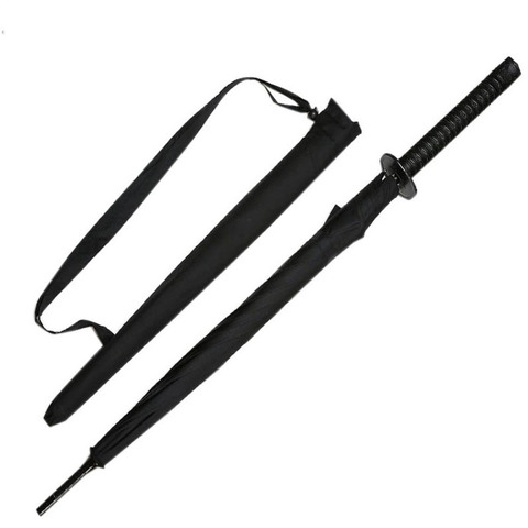 Elegant Black Japanese Samurai Ninja Sword Umbrella Japanese Ninja Sun Umbrella Straight Umbrella 8 Bones ► Photo 1/6