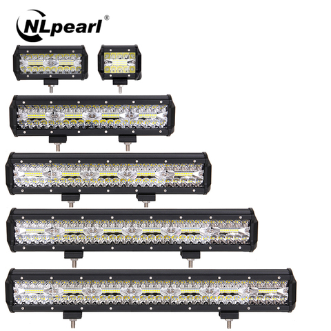 Nlpearl Light Bar/Work Light 4-23 inch Led Bar Offroad Combo LED Work Light For Trucks Offroad Tractor 4x4 SUV ATV Boat 9-36V ► Photo 1/6