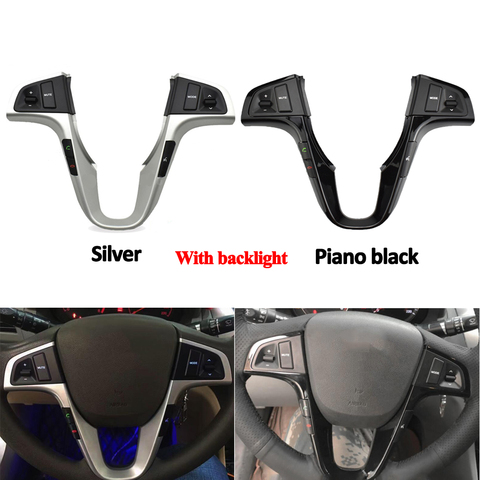 Steering Wheel Button for H yundai VERNA SOLARIS Steering wheel audio volume music control button switch with Blue backlight ► Photo 1/6