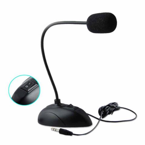 Adjustable Microphone Plastic Phone  Wired Base Desktop Microphone Mobile Phone Karaoke Gaming Meeting Mic for PC Desktop ► Photo 1/6