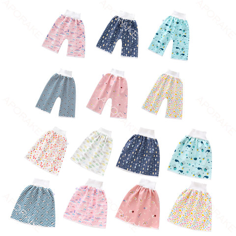 2022 0-12Y Kids Skirt/Pants Cartoon Floral Print High Waist Diaper Skirt Diaper Pants for Girls and Boys ► Photo 1/6