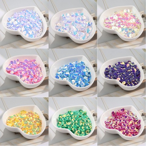 High Quality 6mm Cup Sequin For Craft 3D Brilliant Round Loose Sequins Paillettes DIY Sewing Wedding Dress Accessories ► Photo 1/6