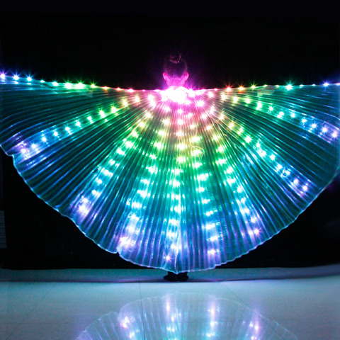 Women LED Isis Wing Remote Control Belly Dance Light Up Wing Butterfly Party Club Wear Flash Halloween Flexible Sticks ► Photo 1/6