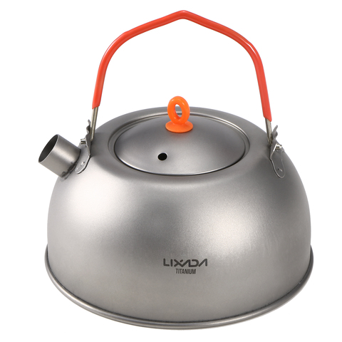 Lixada 600ml Titanium Tea Kettle for Boiling Water Coffee Tea Pot for Outdoor Camping Backpacking Portable Ultralight Teapot ► Photo 1/6