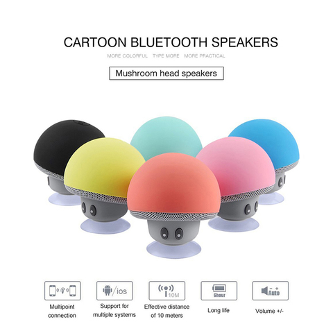 KEBIDU Portable Wireless Bluetooth Speaker Mini Mushroom Waterproof Stereo Speaker Music Player For Xiaomi/iPhone/Android ► Photo 1/6