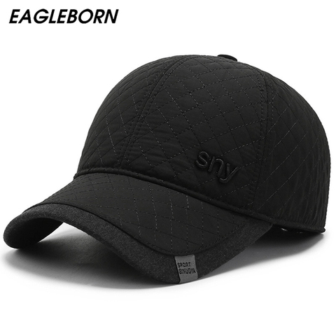 New Man Hat Winter Dad Hat Baseball Cap Embroidery Black Hat Plus Velvet Thick Baseball Cap Warm Hat High Quality Men Hat Caps ► Photo 1/6